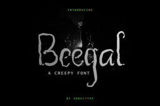 Beegal: A Bold Display Font for Creepy-Themed Designs