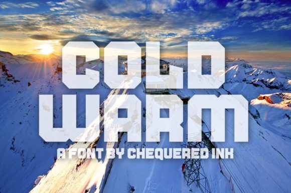 Cold Warm: A Bold Techno Display Font for Modern Design
