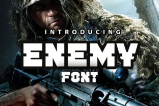 Enemy Font: Industrial Style for Handmade Labels, Invitations & Display Designs
