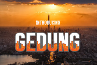Gedung: A Multi-Layered Display Font with Skyline Style