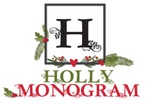 Holly Monogram: A Festive Display Font for Branded Holiday Campaigns