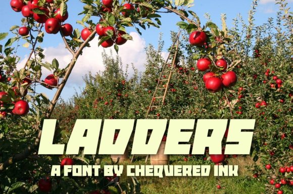 Ladders Font: A Techno-Cartoony Display Typeface for Digital Design