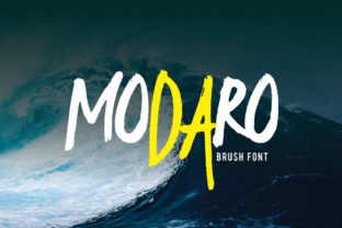 Modaro: A Bold Brush Font for Handmade Branding and Product Design
