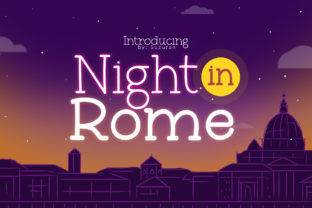 Night in Rome Font: A Playful Touch for Handmade Labels, Invitations & More