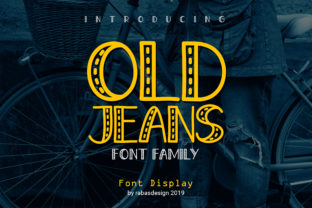 Old Jeans: A Unique Display Font for Handmade and Craft Branding