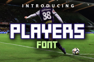 Players Font: Sporty Block Style for Craft Projects and Product Designs
