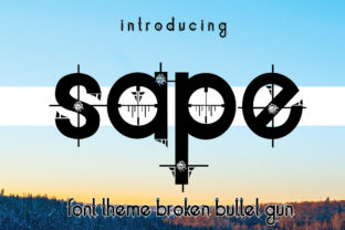 Sape: A Bullet-Themed Display Font for Handmade Labels, Invitations, and More