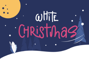 White Christmas Nighttime Field: A Festive Font That Elevates Small Business Branding