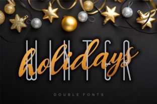 Winter Holidays Duo: A Festive Display Font for Campaign Visuals